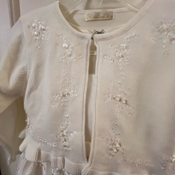Cinderella Off-White Little Girls Dress with Cardigan Size 3T - Picture 6 of 7